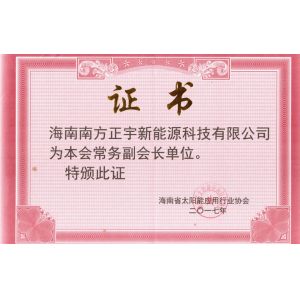 2017年常務(wù)副會長單位證書